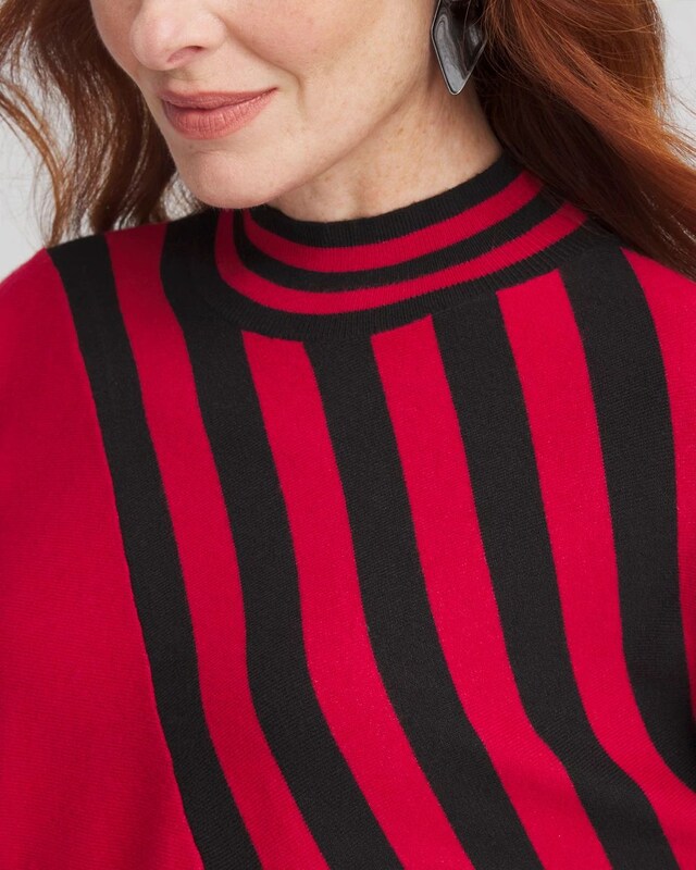 Zenergy Luxe Cashmere Blend Striped Sweater - image 4